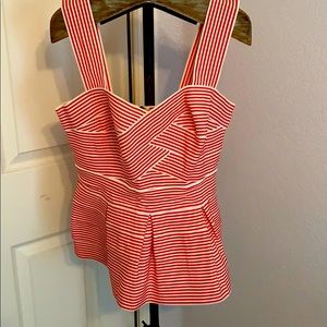 Striped peplum party shirt!